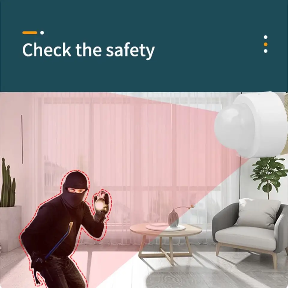 TY003 Tuya Zigbee Mini Smart PIR Motion Detector Human Body Infrared Sensor Anti Theft Tuya App Remote Control Smart Life