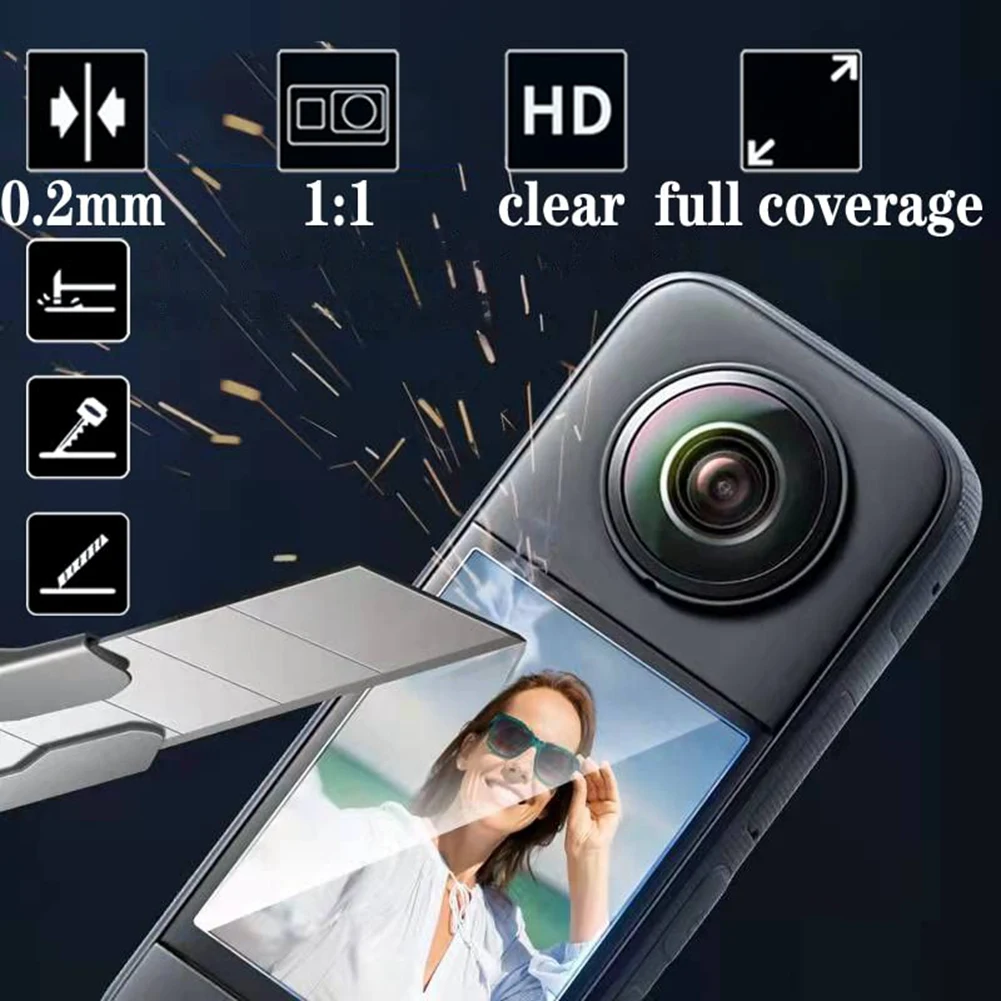 Voor Insta 360X3 Camera Beschermende Accessoires, Kleverige Lens Beschermset Siliconen Case Scherm Gehard Glas Film Protector