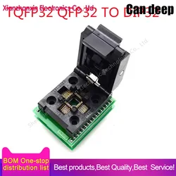 1PCS/LOT  LQFP32 test seat IC adapter converts burn write seat son TQFP32 to DIP32/QFP32/SA636