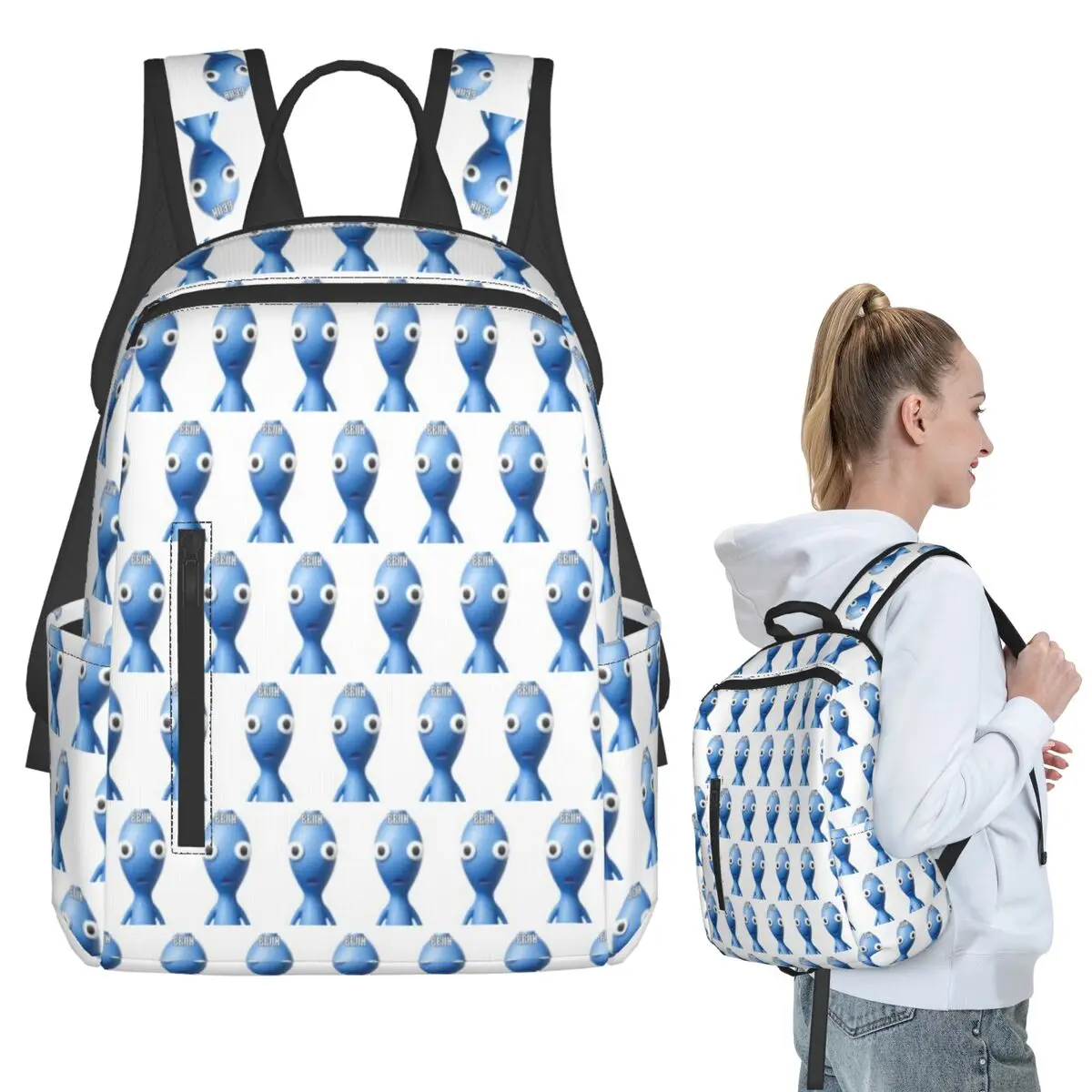 

BRUH Pikmin Backpack Student BookBag Kids School Bag Computer Shoulder Bags Boys Girls
