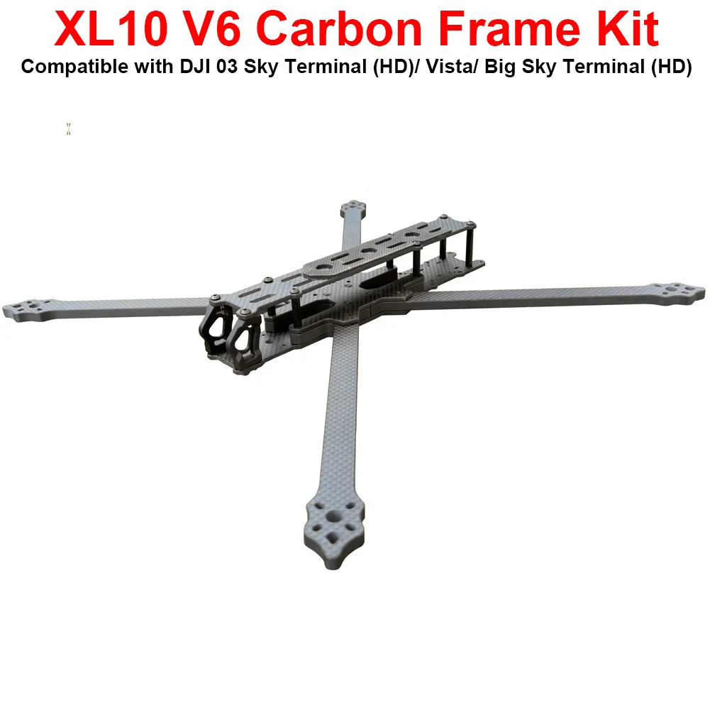 XL10 V6 10'' 420mm Wheelbase super Long Range HD True-X Carbon Frame Kit for O3 Air Unit CADDX Vista HD VTX iFlight RC drone