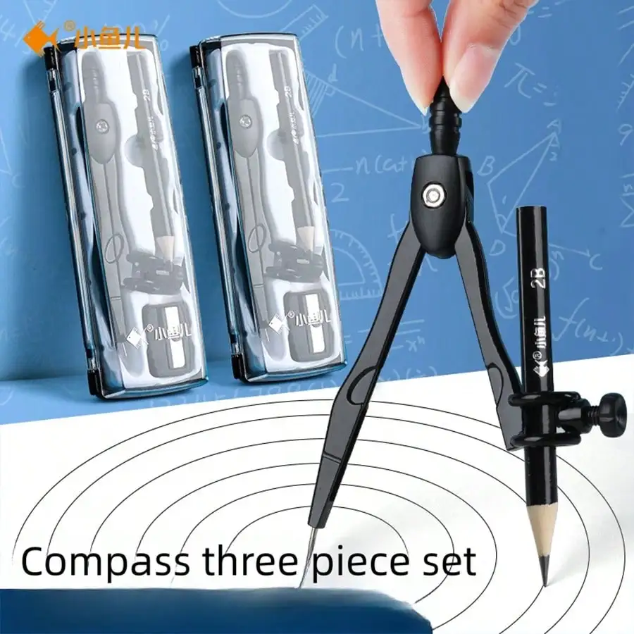 1 Set of 2B Mechanical Pencil and Compass Suitable for Pen/mechanical Pencil Exam Drawing Tool Kit
