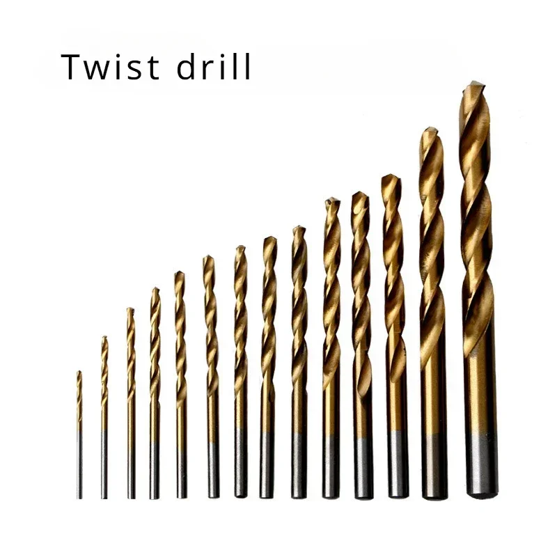 99pc Set of High Speed Steel Titanium Plated Twist Driller Hole Opener Steel Plate Drill Hole Bit 99pc Twist Drill Iron Box