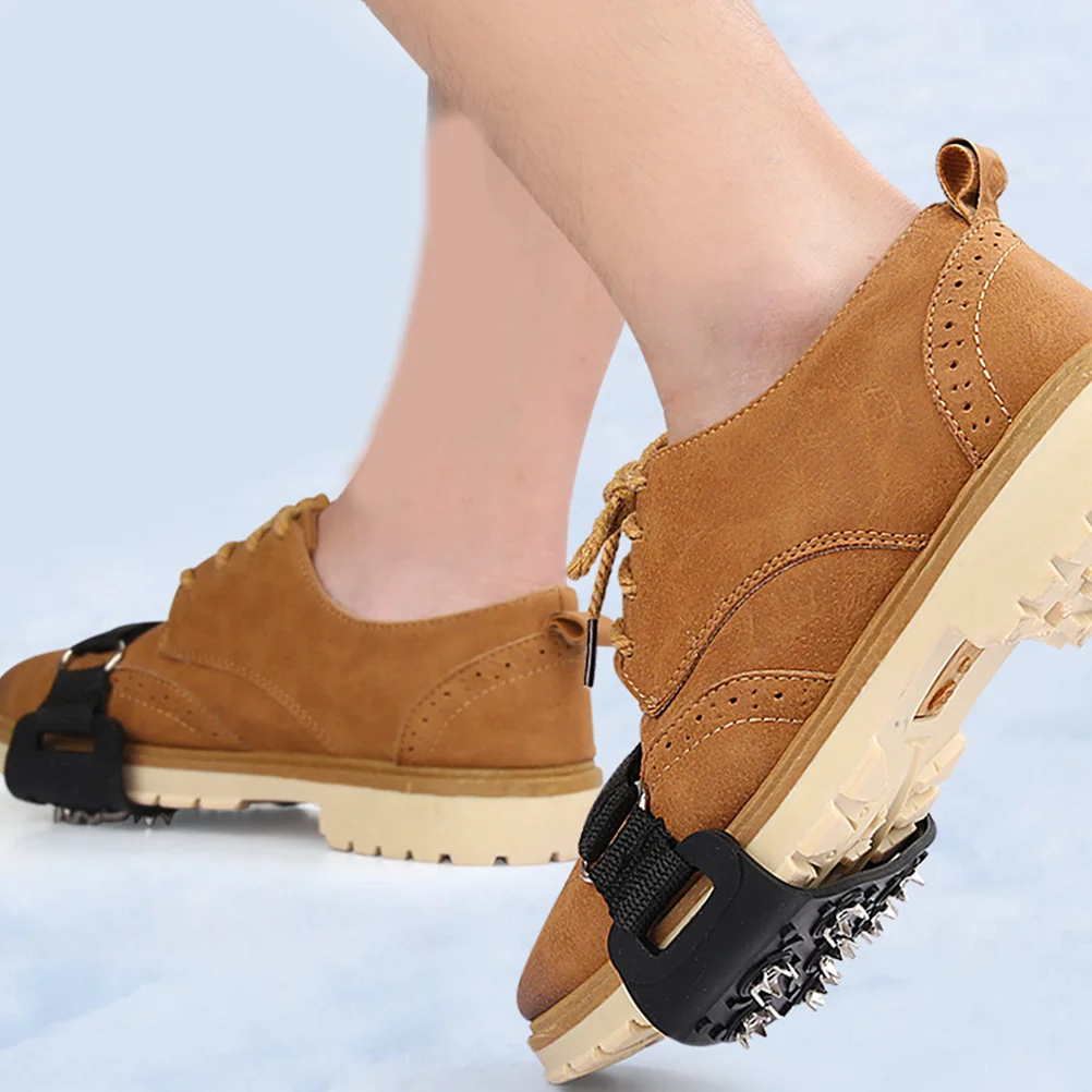 

1Pair Shoe Ice Grippers Anti-Slip Reusable Durable Snow Hiking Climbing Boots Shoes Traction Spikes Gripper Spikes for Shoes