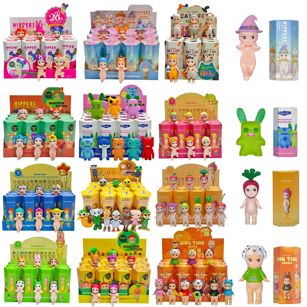 

2025 Popular New Angel Fruit Animal Candy Standing Mini Figurine Blind Box Anime Character Doll Desktop Decoration Ornament Gift