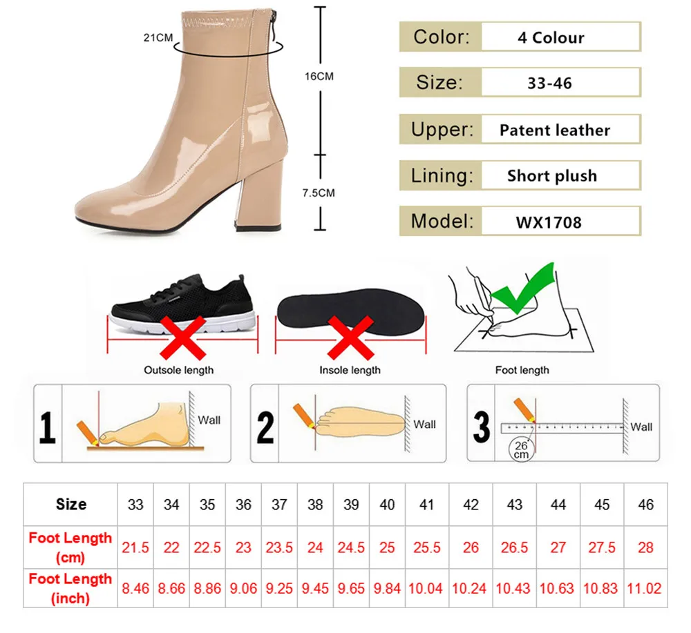 Brand Women Block High Heels Ankle Boots 2024 Winter Female Square Toe British Chelsea Boots High Quality Zip Short Boats Mujer