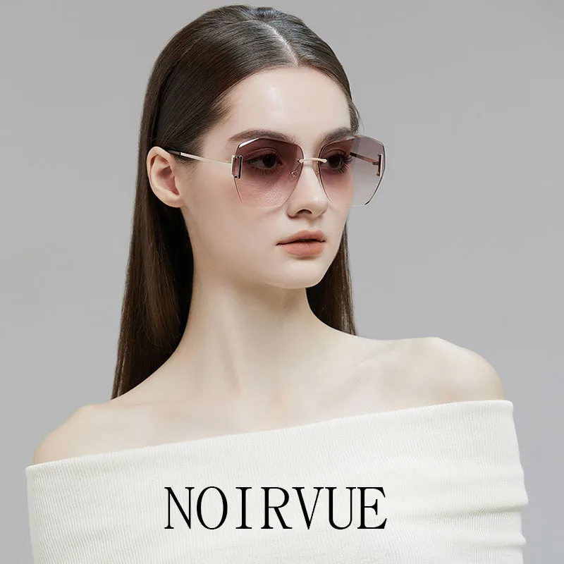 

NOIRVUE HD Nylon Gradient Sunglasses for Women,Fashion Metal Frame UV Protection Summer Ombre Shades