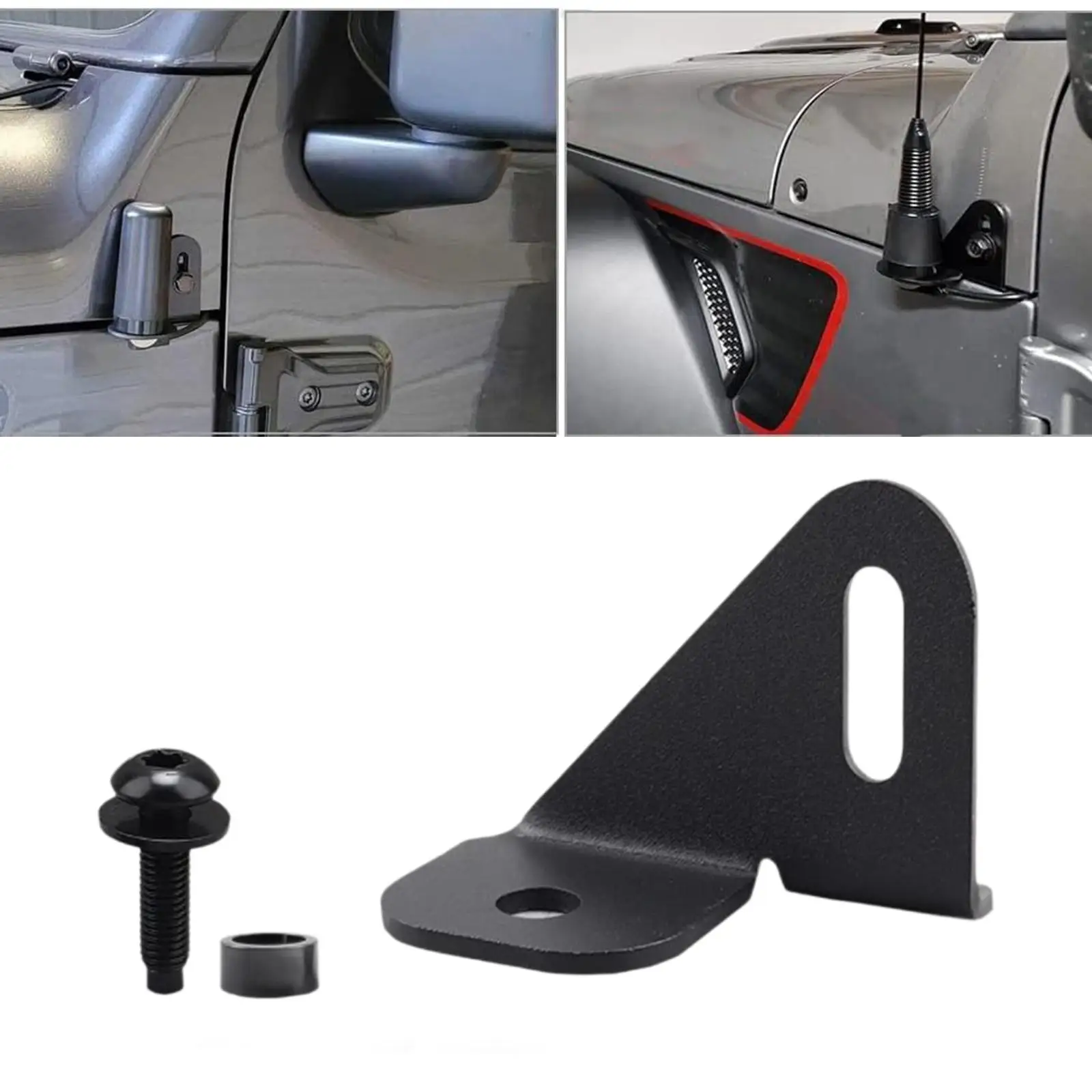 CB Antenna Mount Bracket Modification Holder Antenna Mounting Bracket for Jeep