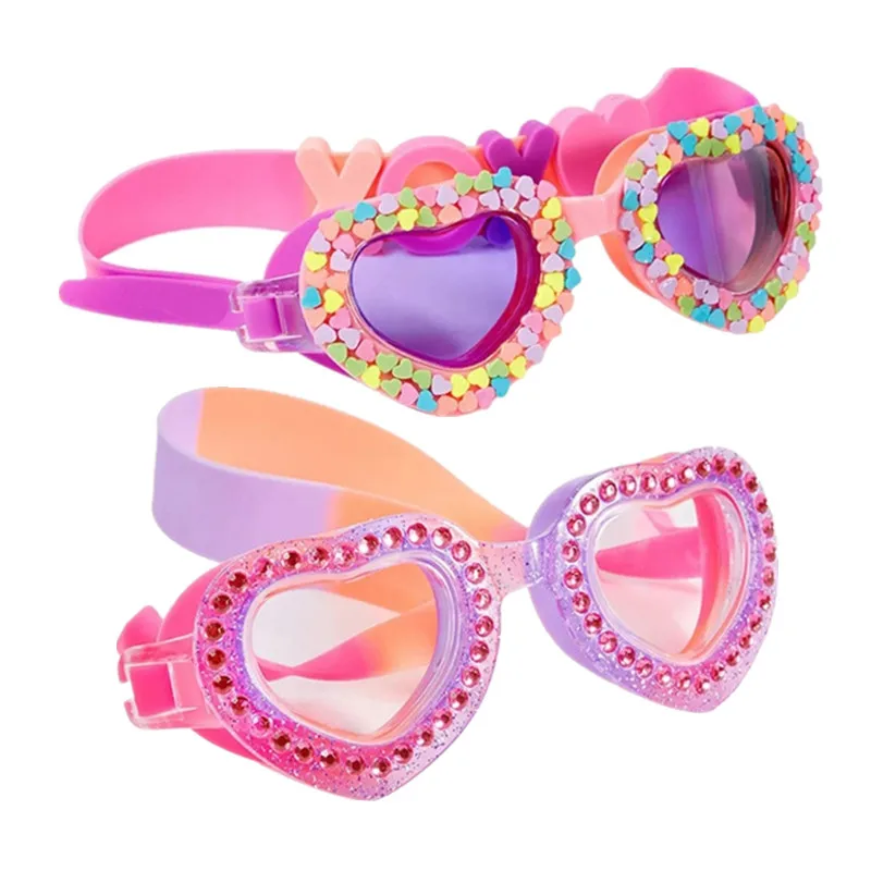 

New Waterproof Children's Swimming Goggles Cartoon Heart Shape UV Fogging Proof Swim Training Glasses For Children Kids Gifts