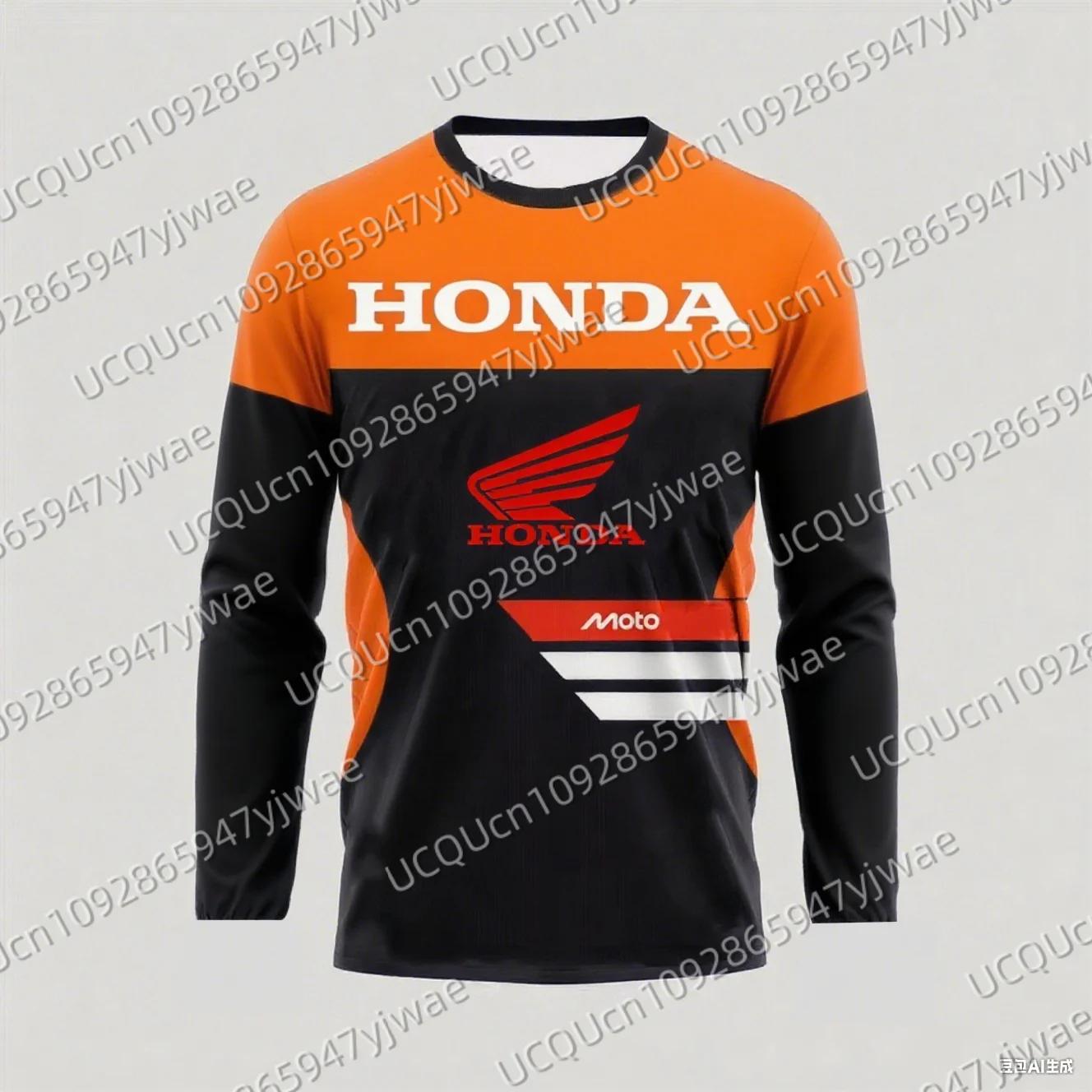 الربيع والخريف دراجة نارية ركوب تي شيرت التجفيف السريع تنفس طويلة الأكمام للرجال والنساء هوندا ركوب قمم تي شيرت