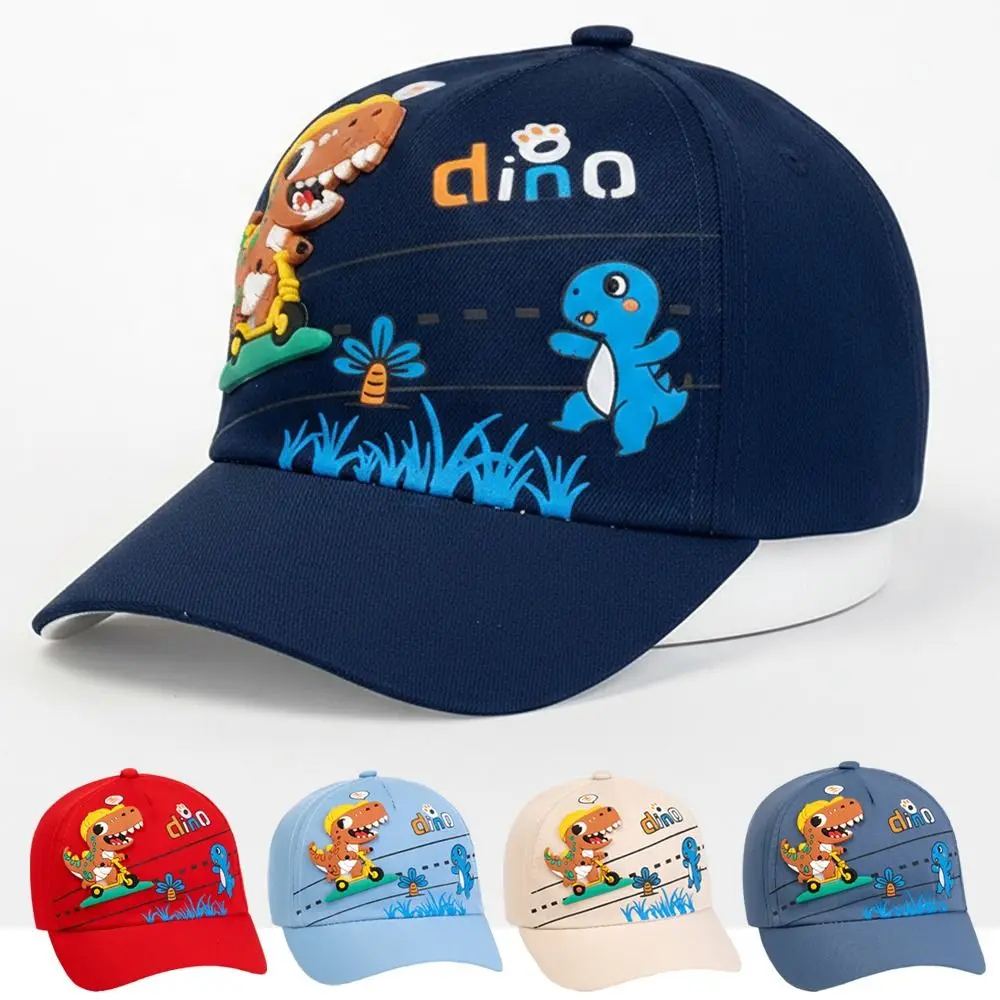 Fashion Cute Kids Dinosaur Baseball Cap Breathable Adjustable Cartoon Baseball Cap Cotton Child Sun Hat Gifts