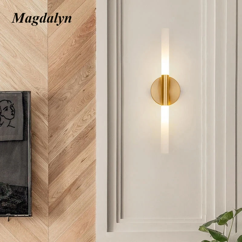 

Magdalyn Nordic Indoor Wall Mount Lamp Crystal Metal Art DECO Living Room Luxuary Led Fixtures Italian Interior Minimalism Light