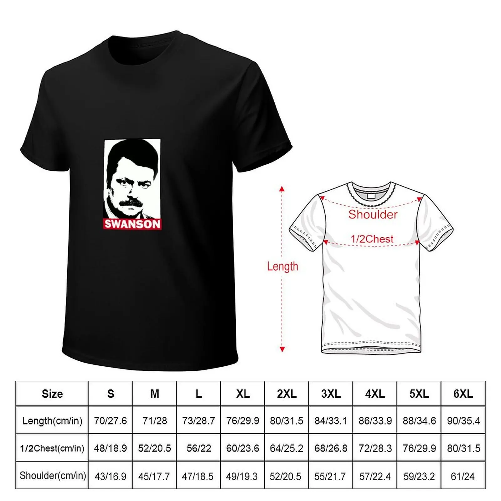Ron Swanson T Shirt T-Shirt Work Style Casual T-Shirt