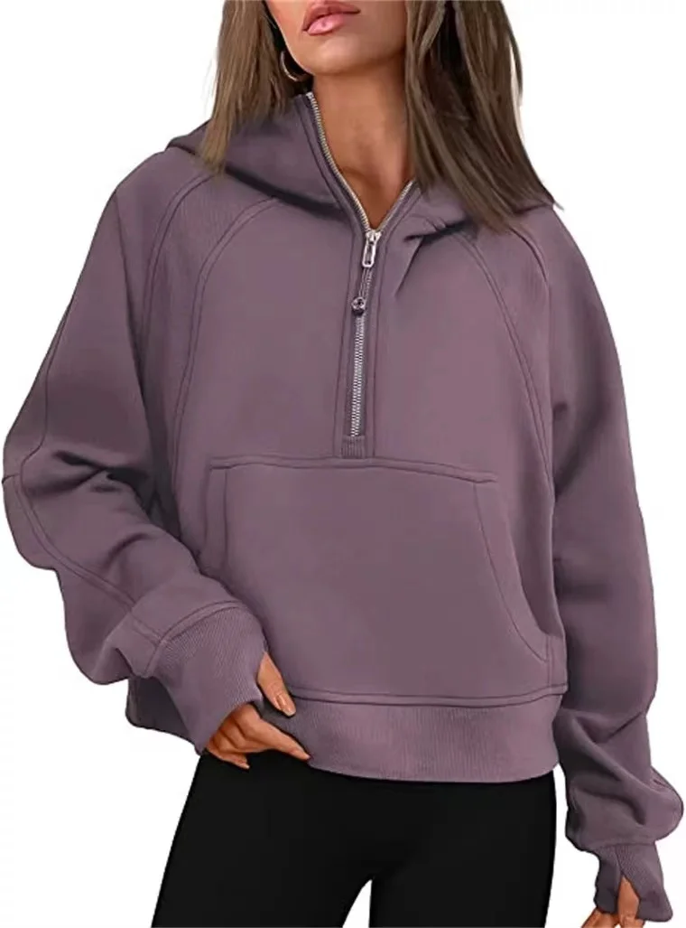 2023 Autumn Winter Hoodies Women Vintage Warm Zipper Loose Hooded Shirt Casual  Pullover Street Sweatshirt Clothes