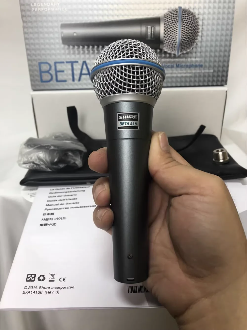 Shure Beta 58A ميكروفون صوتي سلكي ديناميكي للمسرح الاحترافي لعبة كمبيوتر كاريوكي ستوديو مناسبة لجميع الأداء #6