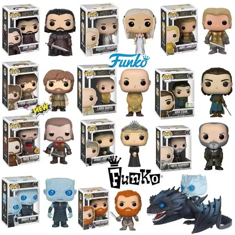 FUNKO POP Game of  JON SNOW 49# the MountainThrones 54# DAENERYS 03# OLENINA 64# Tyrion Renly Lord Figure Collection Model Toys