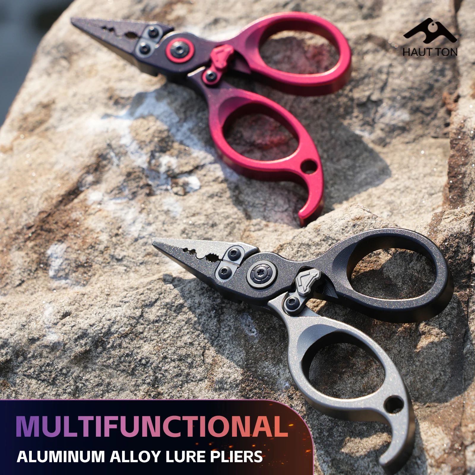 HAUT TON Multifunctional Lure Pliers Aluminum Alloy Fishing Scissors