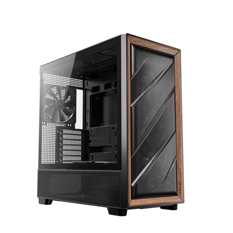 Without Fan Micro ATX Gaming Case Plastic and Aluminum Alloy Mid Tower with Tempered Glass ITX/MATX Computer Cases for PC