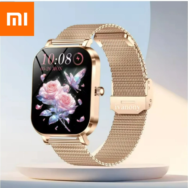 Xiaomi Women مقاوم للماء بلوتوث مكالمة رياضية للياقة البدنية مراقب معدل ضربات القلب ساعة ذكية رقمية للنساء #1