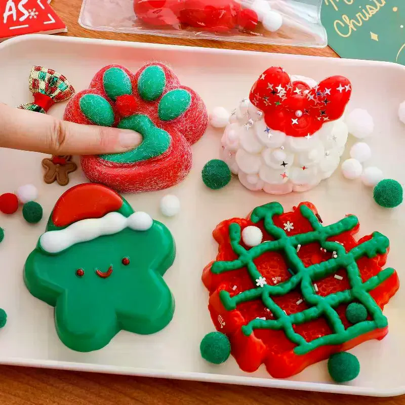 ของเล่นบีบคลายเครียดลายการ์ตูนน่ารักธีมคริสต์มาส ของขวัญ