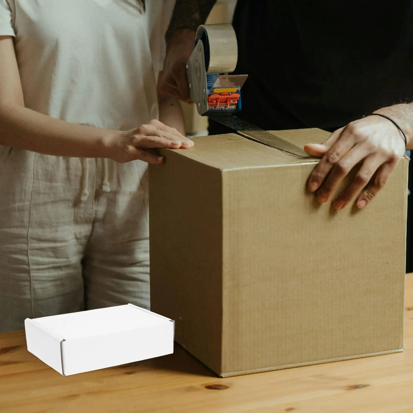 5-Piece White Cardboard Shipping Boxes