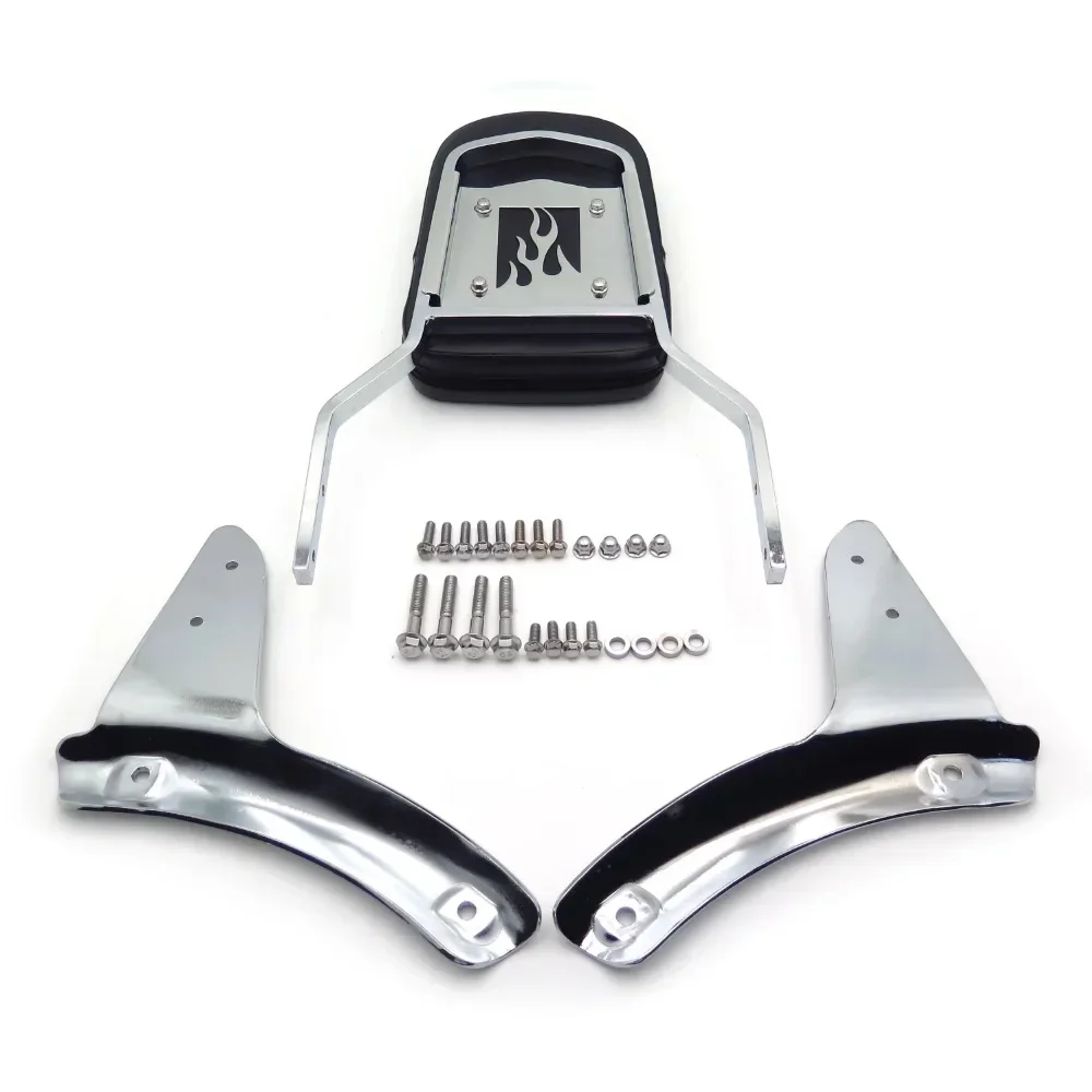 Motorcycle Parts Sissy Bar for Honda Shadow Aero 1100 Flame Backrest with Leather Pad
