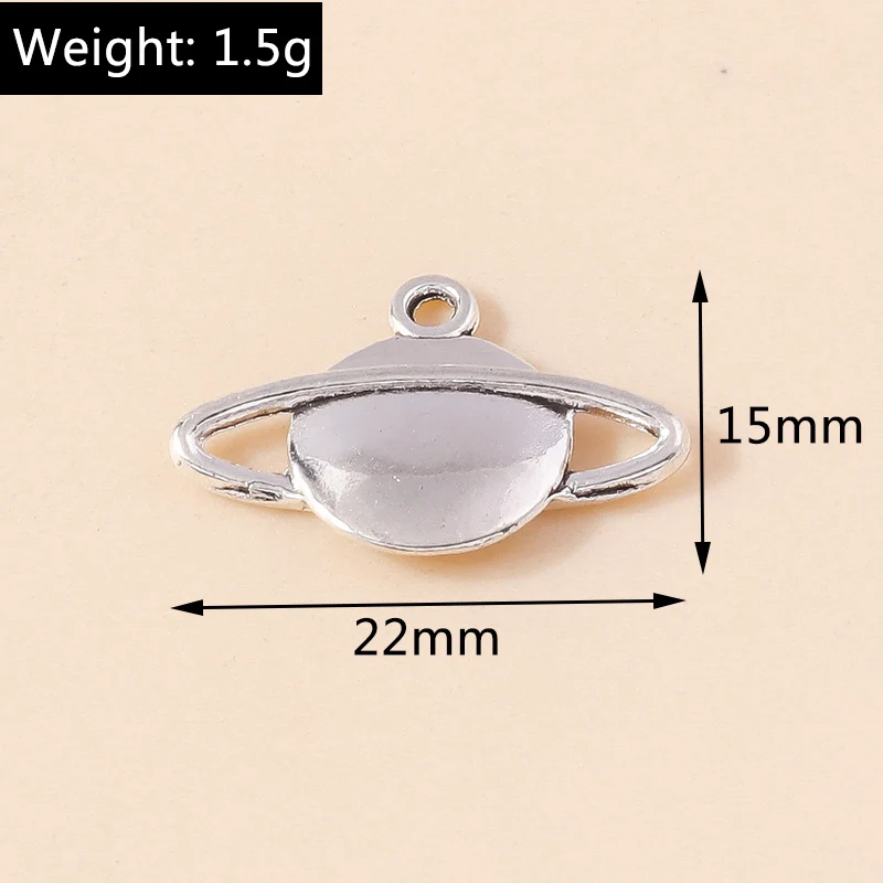 Leslie 20 Stück antiksilberfarbene griechische Sonnenanhänger zur Herstellung von Halsketten, Armbändern, Legierungsanhängern, handgefertigten Schmuckzubehörteilen – Detail 7