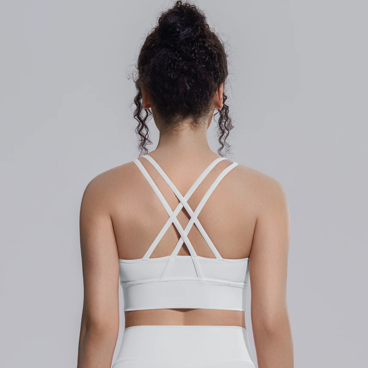 Damen Einfarbiger Schöner Rückenfreier Yoga-BH Yoga-Unterwäsche mit Brustpolster Sommer Fitness Sport Stoßfester Workout-Top Sexy BH – Detail 6