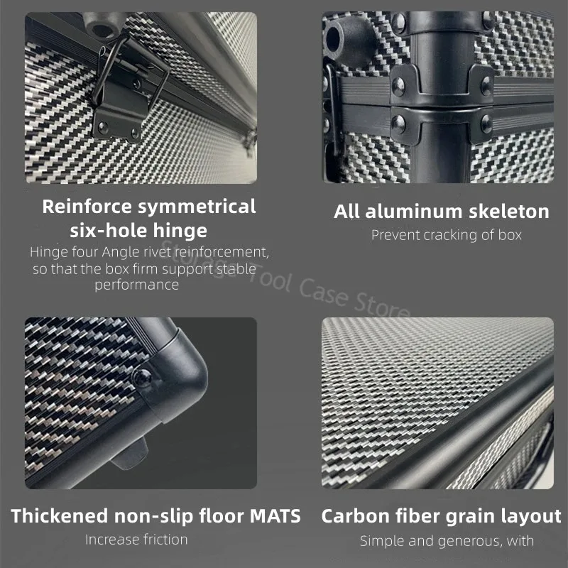 アルミ製ポータブルツールボックス 防水ハードケースバッグ ツールケース 安全器具 アルミケース 収納フォームツールボックス