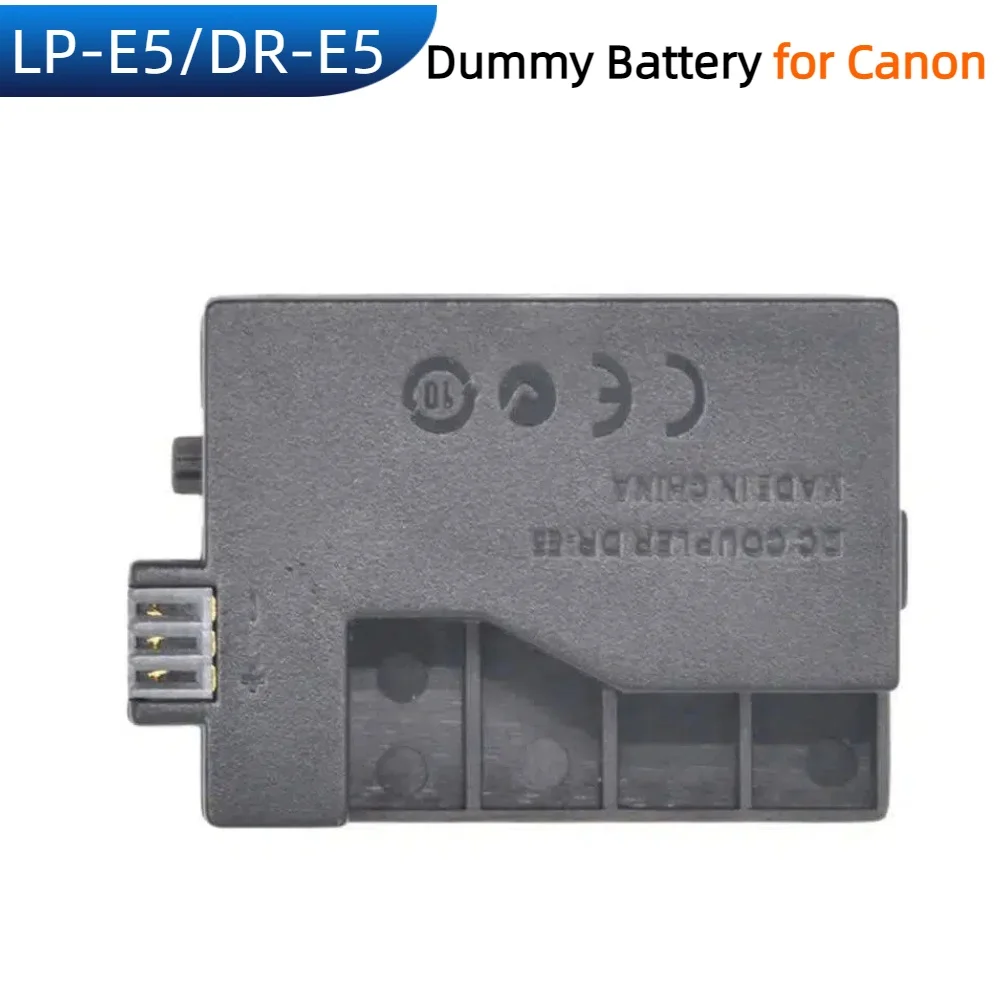 LP-E5 Dummy Battery DR-E5 DC Coupler Adapter for Canon EOS- Rebel XSi XS 450D 500D 1000D EOS-Kiss F X2 X3 EOS-Rebel T1i Cameras