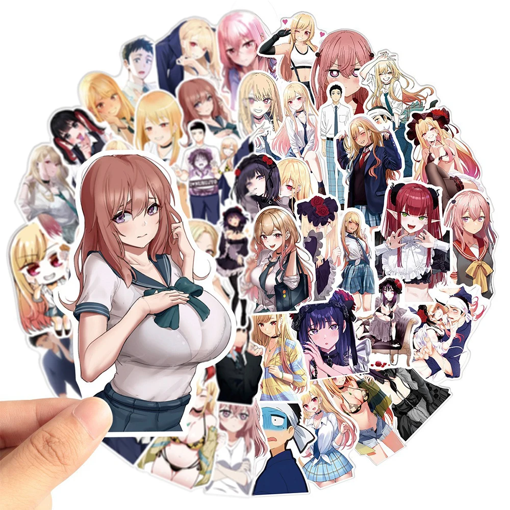 10/30/50 قطعة انمي ياباني فستاني حبيبي ملصقات الكرتون كيتاجاوا مارين ملصق الأمتعة دفتر الهاتف الشارات الديكور