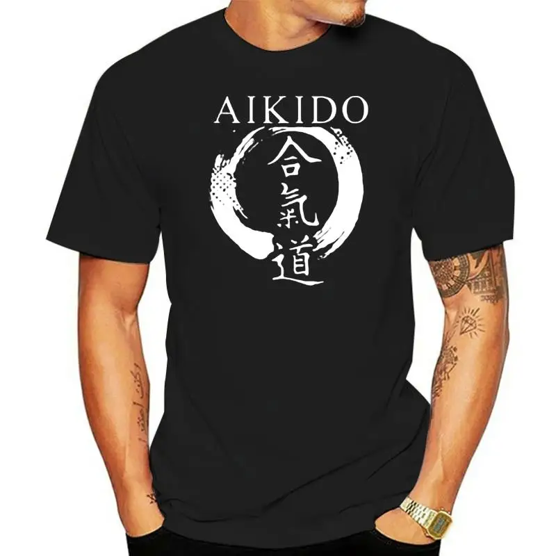 Martial Arts Mma Aikido Men'S Short Sleeve New 2022 Cotton Short-Sleeve T-Shirt Retro 100% Cotton Print Shirt Tee Cool Tops