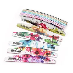 6pcs Nail File 80/100/150/180/240/320 Thick Nail Buffer Professional Sandpaper Nail Gel Polish File Flower Sanding Tools