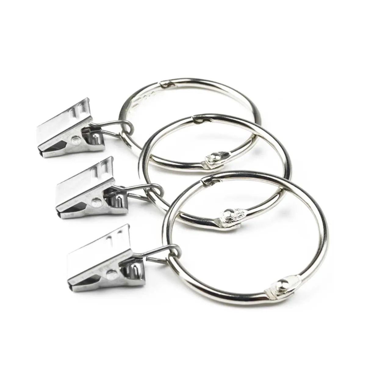 Metal Curtain Opening Ring, Stainless Steel Clip/Buckle Hanging Ring Hook, Roman Ring Shower Curtain Ring Accessories