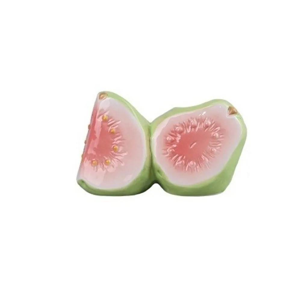 Durable Ceramic Guava Shaped Toothbrush Base Waterproof Decorative Toothbrush Storage Rack Cute Toothpaste Toothbrush Rack Sink