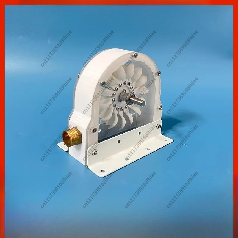 High-Efficiency Pelton Turbine Impulse Water Wheel Kit with Generator Mount DIY Hydropower Adjustable RPM Stainless Steel