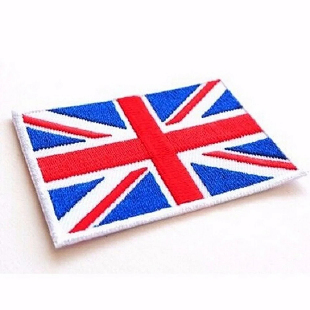 Infrared Reflective IR United Kingdom Flag Embroidery Patch Green Great Britain National UK GB Flags Patches Embroidered Badges