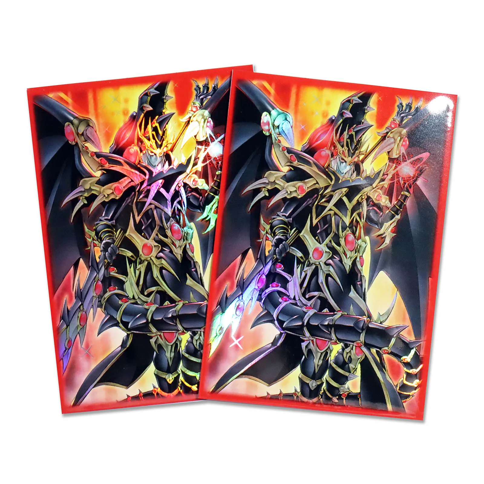 63x90mm 50ct Holographic Flashing Top Loading Trading Card Sleeves Deck Protector for YuGiOh/Japanese Sized Cards