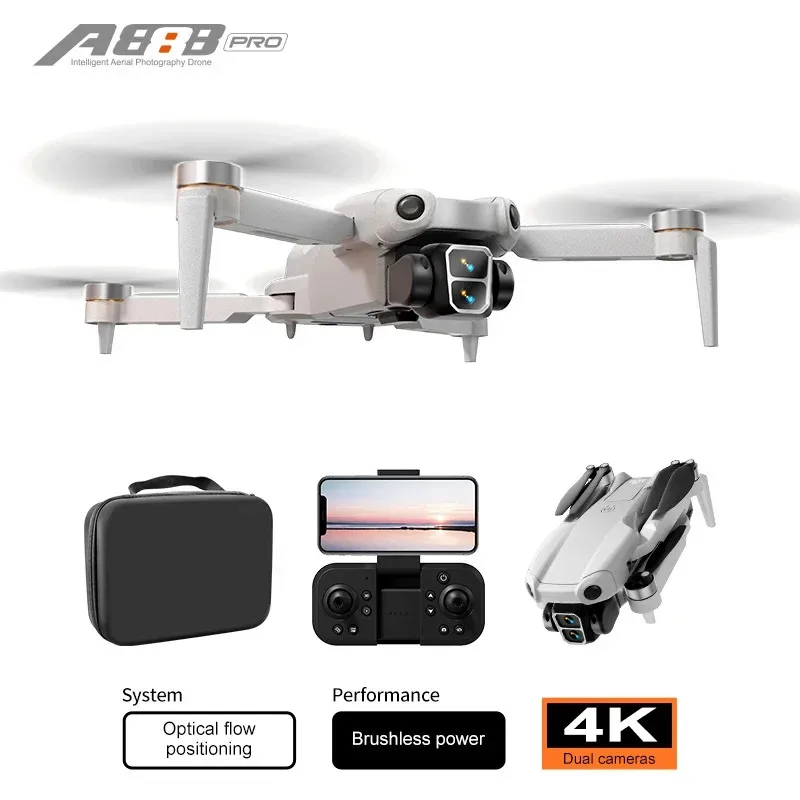 

Professional 4K Drone FPV Brushless Motor A888 PRO | WiFi Live View | Optical Flow Stabilization | Foldable Design