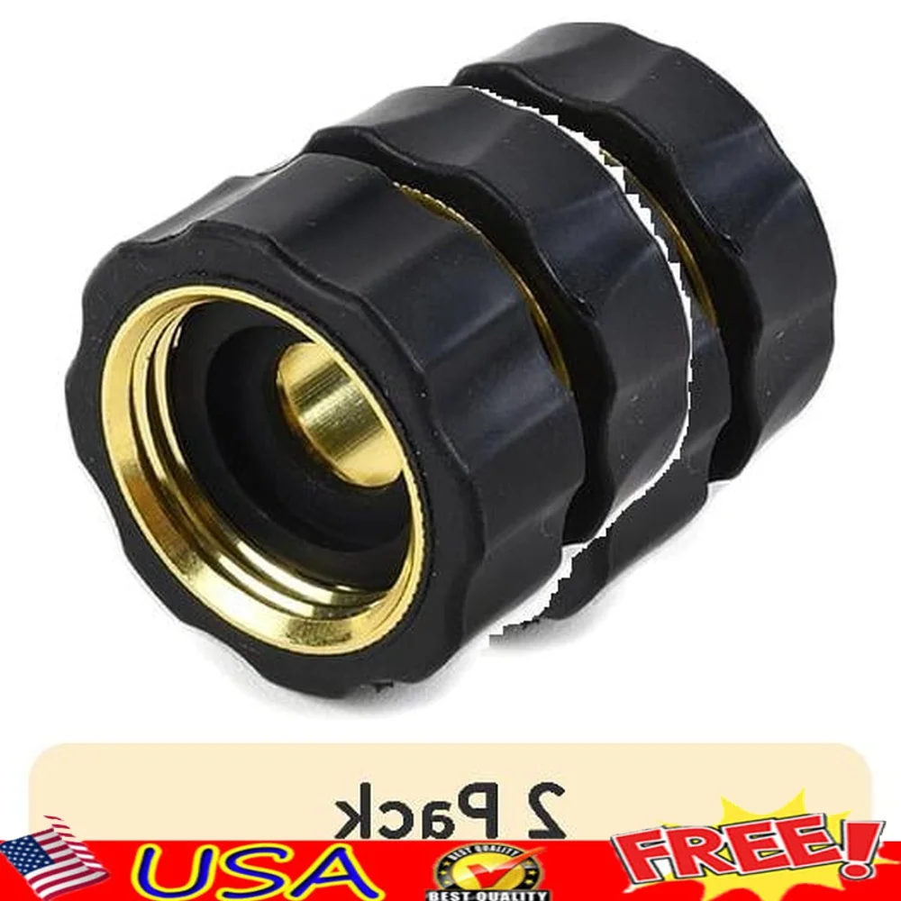

2 Pack Aluminum Quick Hose Connector Set Durable Quick Connect Garden Hose Efficient Watering Nozzle Sprinkler Wand Heavy Duty