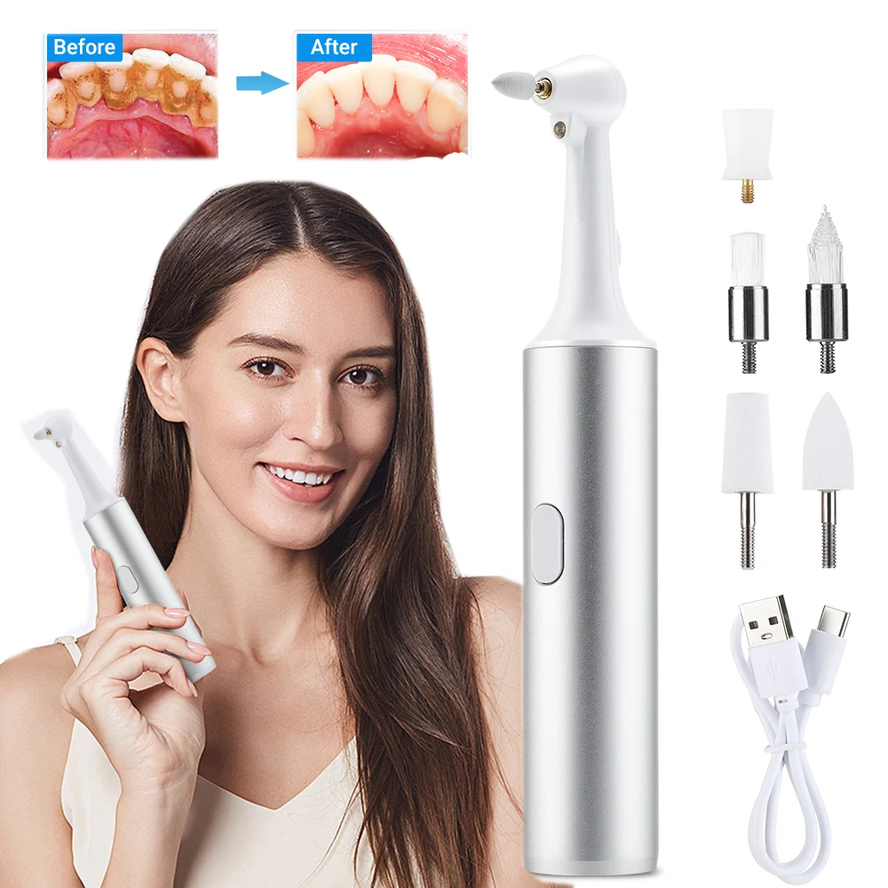 

EElectric Dental Teeth Polisher 4 Modes Teeth Cleaner Tartar Scaler Calculus Stain Plaque Remover Teeth Whitening Kits Oral Care