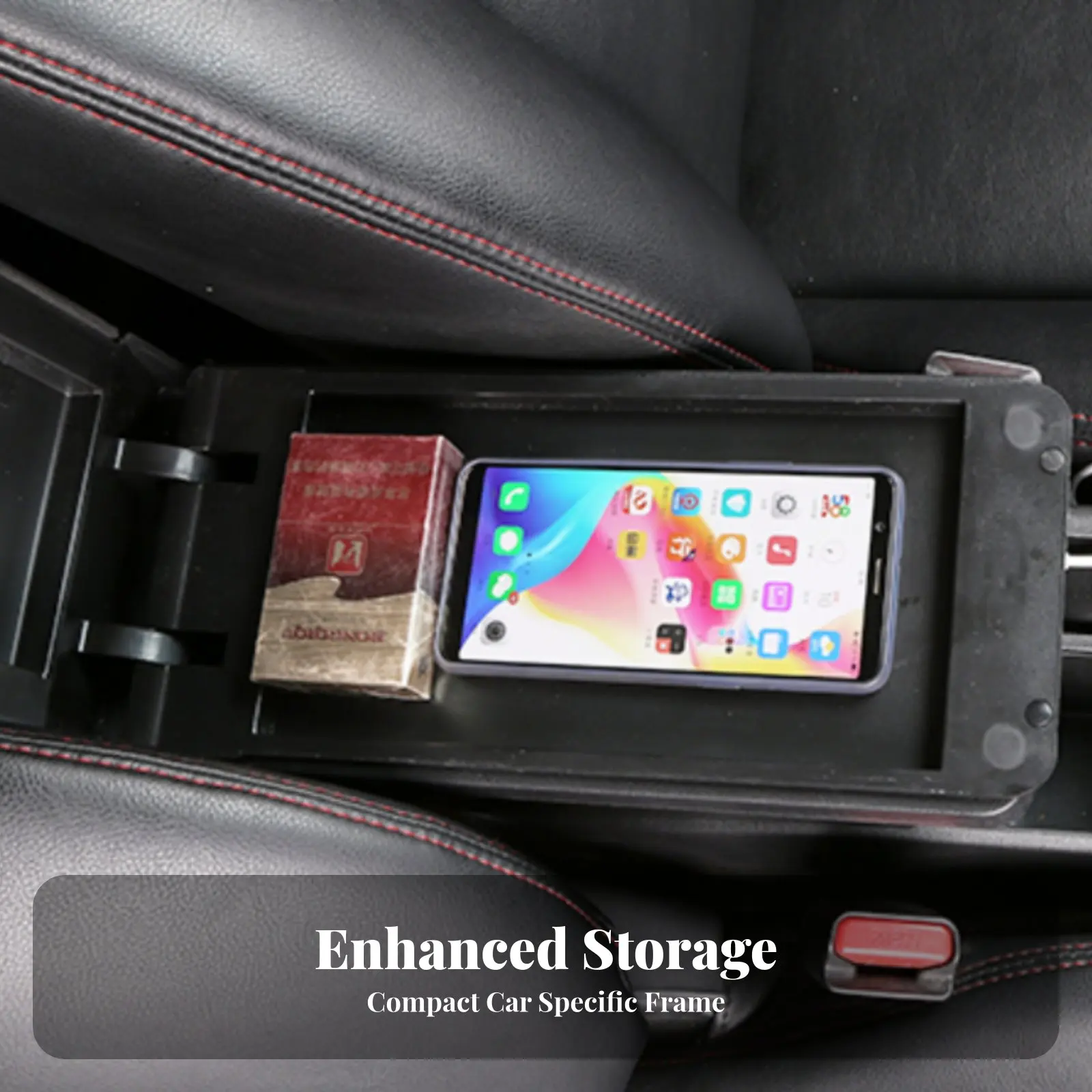 

Подлокотник-бокс для субкомпактных автомобилей 2014-2025, с портом быстрой зарядки, двойным отсеком для хранения, специально для конкретной модели, простая установка