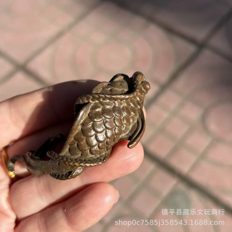 Vintage Fish-to-Dragon Ornament, Goldfish Dragonfish Pet, Creative Handheld Piece, Tea Table Craft, Direct from Factory