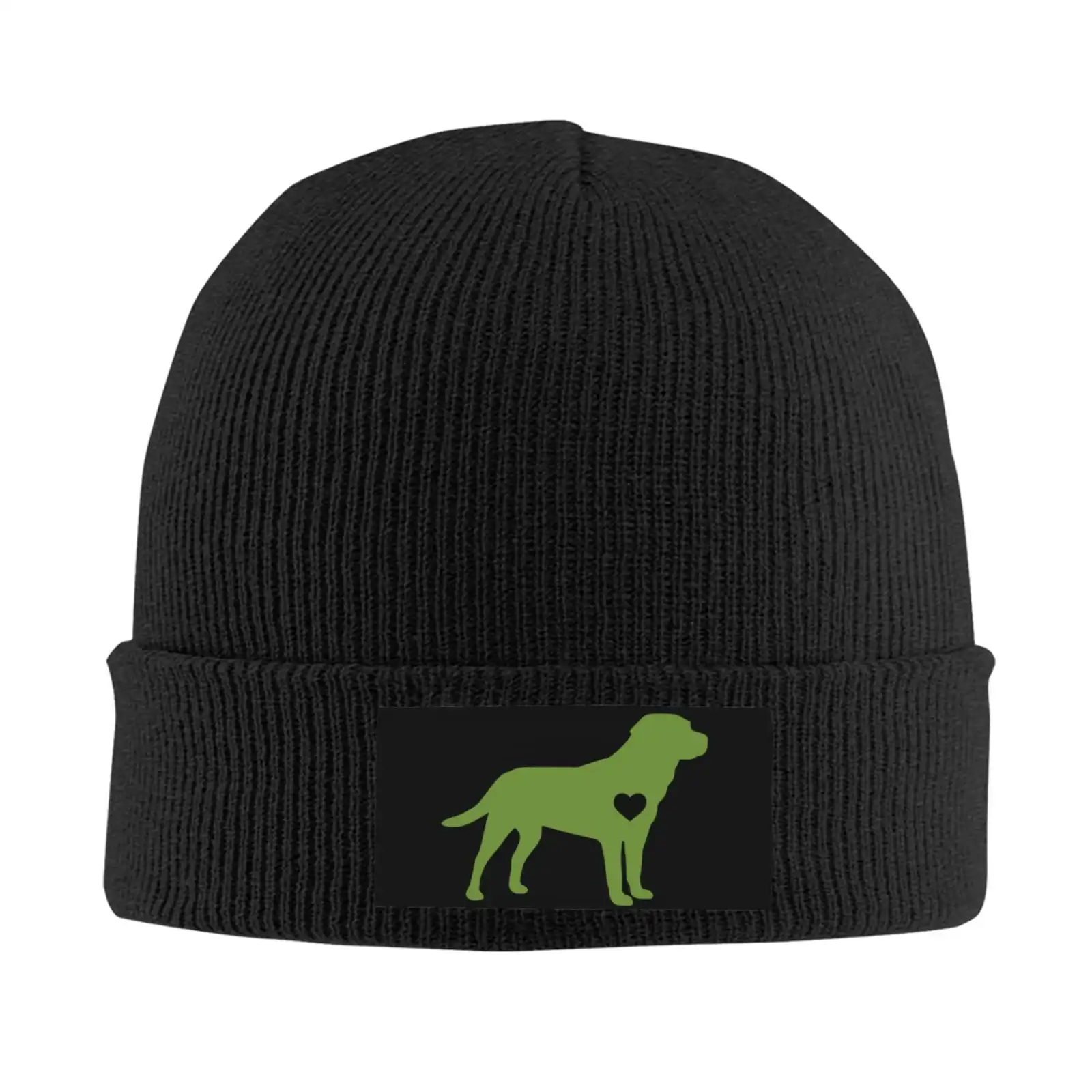 Labrador Retriever Heart Unisex Adult Knit Beanie For Men Women Warm Snug Hat Cap Knitted Hat
