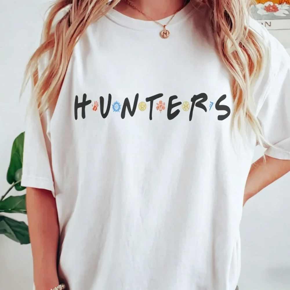 

Supernatural Hunters T-Shirt Friends Inspired Gift Shirt SPN Science Fiction TV Series Fan Apparel Women Men Casual Cotton Tops