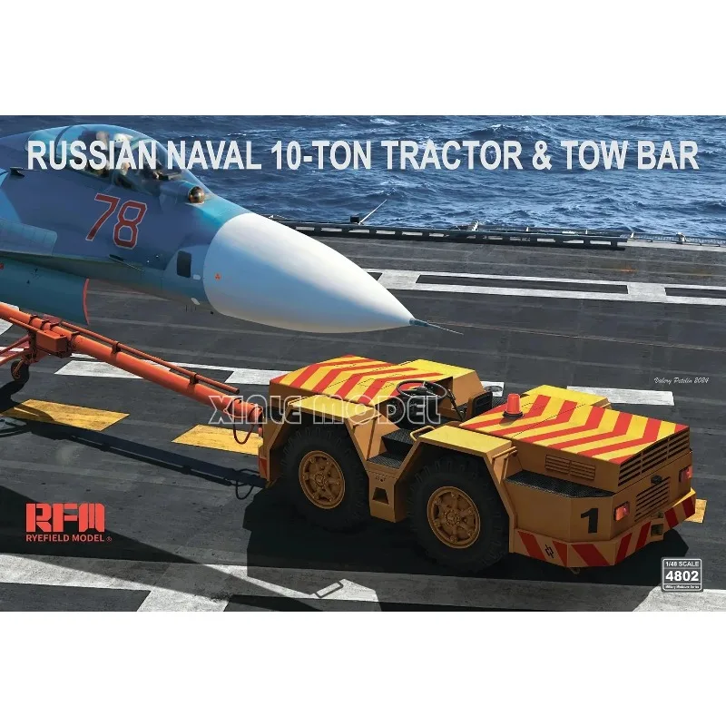 

Модель Ryefield RM-4802 Российский военно-морской 10-тонный трактор и фаркоп 1/48 Пластиковый собранный комплект модели