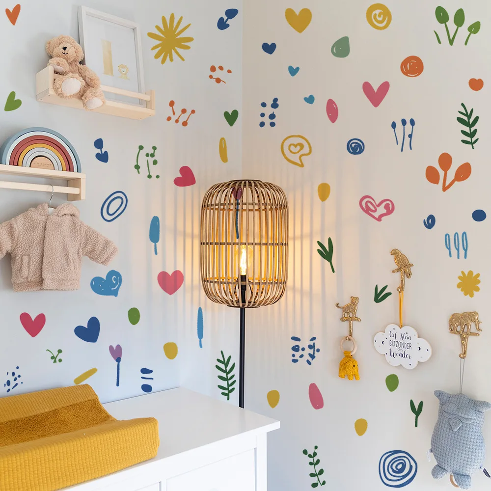Creative and Simple Pattern Diy Bedroom and Living Room Home Background Beautification and Decoration Wall Stickers