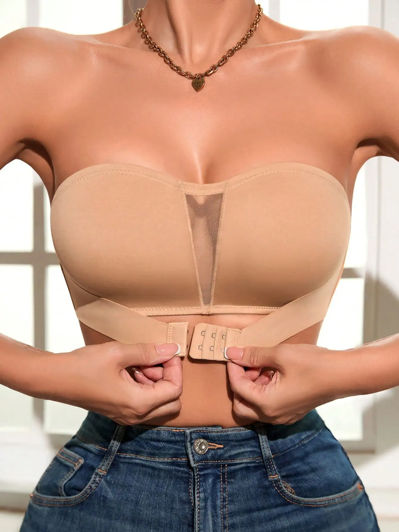 2026 Hot Sale YMQJ Soft Woman Brasseries Wire Free Seamless Front Closure Bra For Women Strapless Bra - view 4