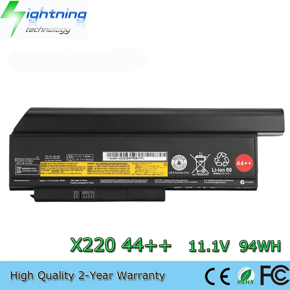 

44++ 45N1026 11,1 В 94 Втч аккумулятор для ноутбука Lenovo ThinkPad X220 X220i X220s X230 X230i 45N1028 45N102