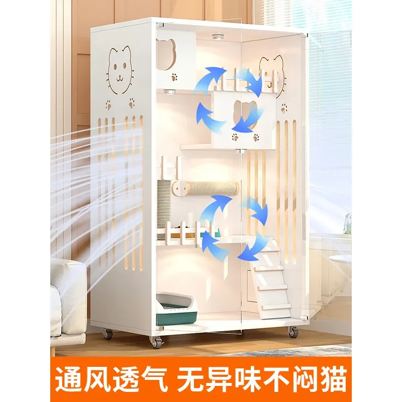 Guijia Wooden Dog House All Season Waterproof Breathable Easy Install Indoor Pet Cabin